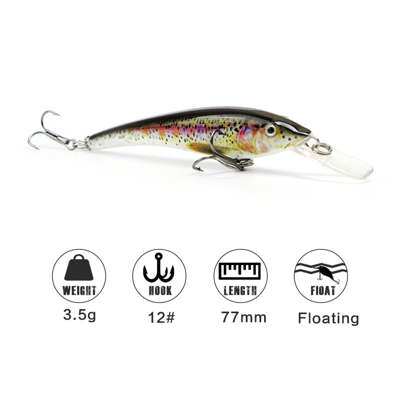 1 pçs 3.5g popular mini minnow isca de pesca realista isca de pesca crankbait vívido duro peixe enfrentar wobbler pesca 5 cores afundando