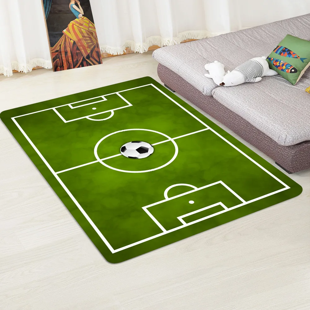 Football Soccer Field Living Room Area Rug Memory Foam Football Carpet Boys Bedroom Mats Kids Baby Play Crawl Rug Kitchen Mat