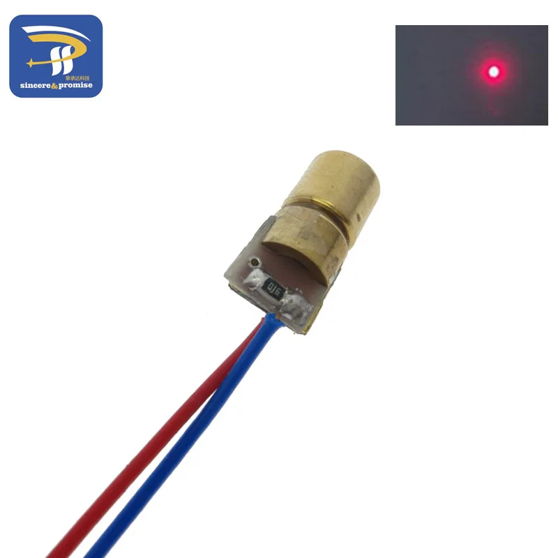 3V/5V 650nm 5mW Adjustable Laser Dot Diode Module Red Sight Copper Head Mini Laser Pointer