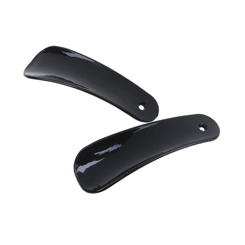 2pcs Black Plastic Lifter Flexible Sturdy Slip Shoe Horns Professional Shoe Horn Spoon Shape Shoehorn Shoe Accessories