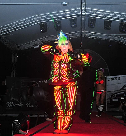 LED dance Costume / LED Robot / LED Suits / light up dance suit / LED Light suit image 3