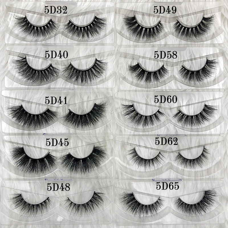 Mikiwi wholesale 100 pairs/pack 3D Mink Lashes No packaging Full Strip Lashes Mink False Eyelashes custom box Makeup eyelashes