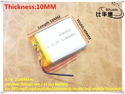 Liter energy battery 3 7V lithium polymer battery 104050 2100MAH Tablet PC navigation mobile power GIY