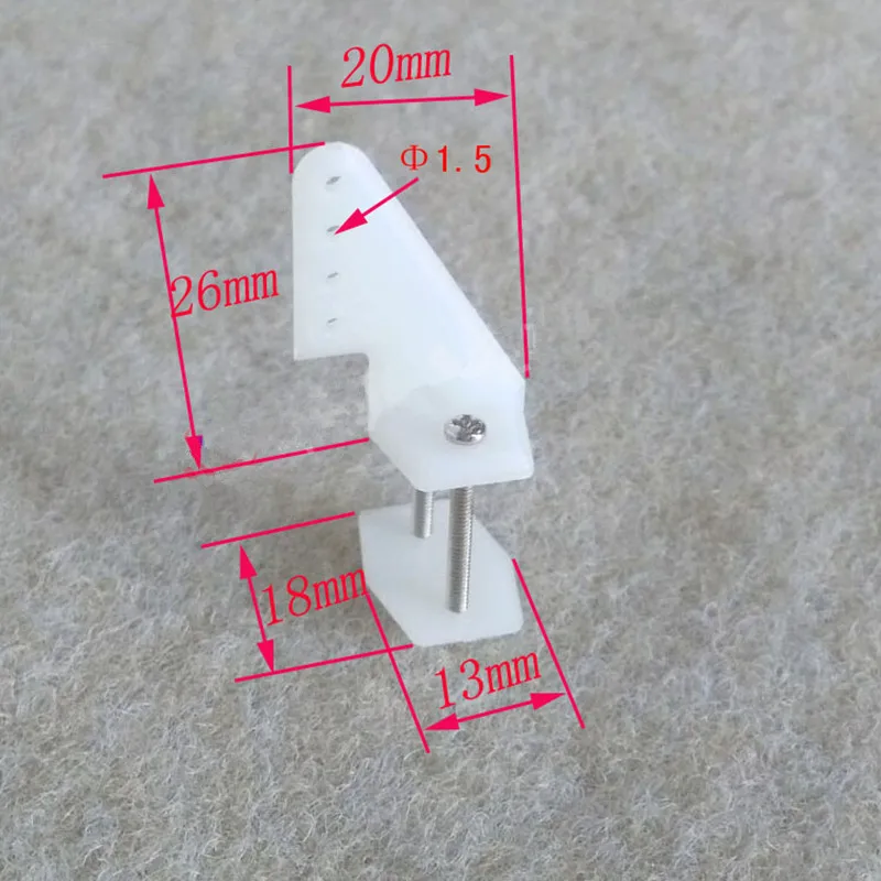 10 Sätze/los Mit Schrauben Pin Hörner 18x26 4 loch L18xW13xH26 RC Flugzeuge Teile Elektrische Flugzeuge Schaum Aeromodelling – Detail 6