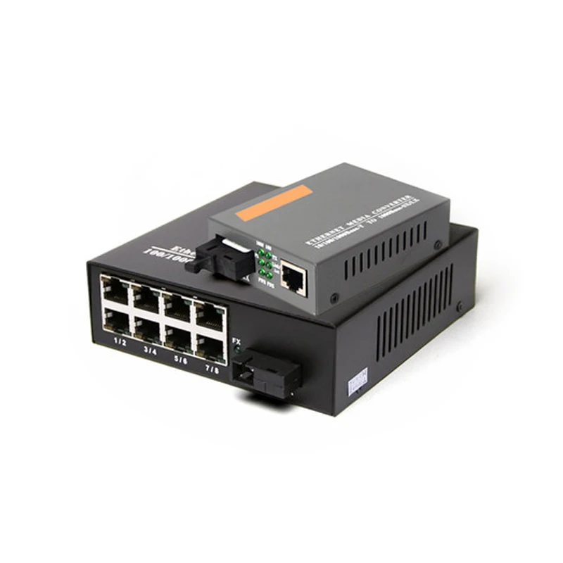 1-sc-interface-and-8-ports-rj45-ethernet-swltch-converter-htb-3100ab-1000m-single-fiber-20km-fiber-optic-receiver-1pair