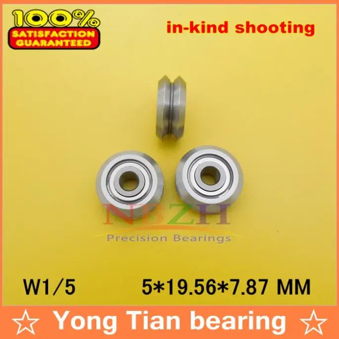 

Free Shipping NBZH V / W Groove Pulley Wheel Bearings W1 W1X VW1X RM1-5 RM1X Track Guide Bearing 5*19.56*7.87 Mm W1-5