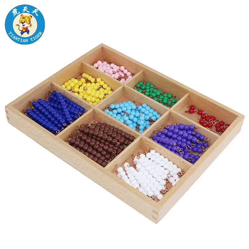 

Baby Montessori Math Toys Early Education Preschool Teaching Aids Beads Checker Board