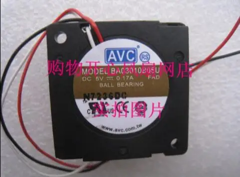 Wholesale: original authentic BA03010B05U 5V 0.17A 3 cm 30* 30*10mm 3-wire heat dissipation fan