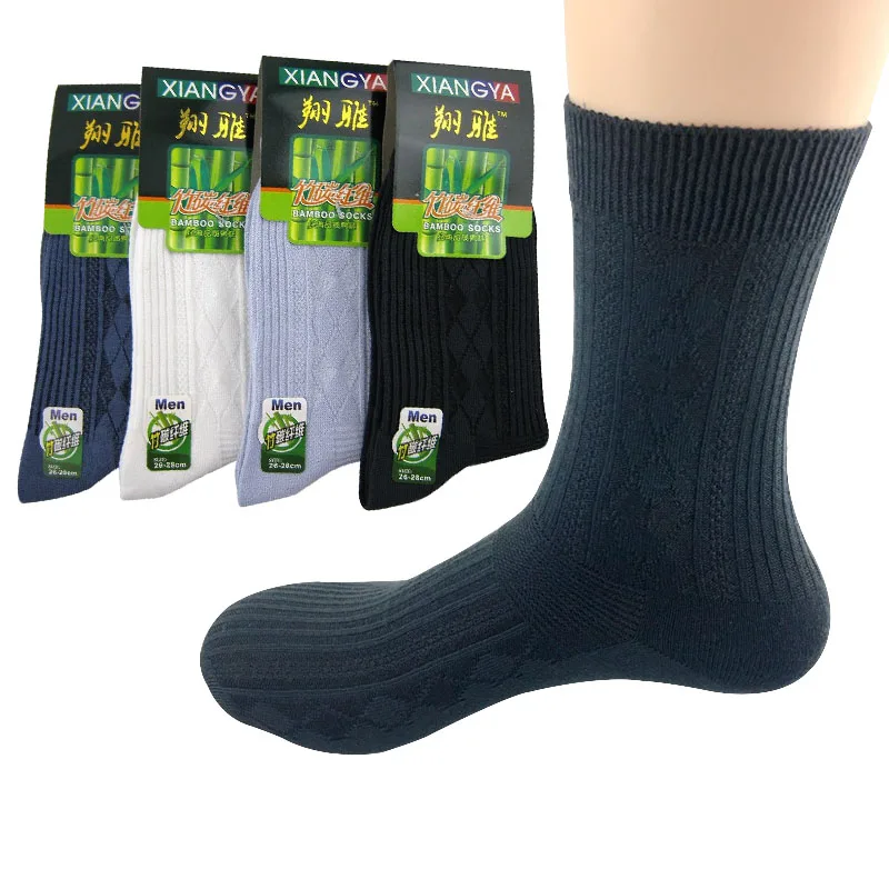 

6 Pairs Men Bamboo Fiber Sock Deodorant Calcetine Sock Men Short Socks Business Casual Solid Color Steady Black Sock Meias Crew