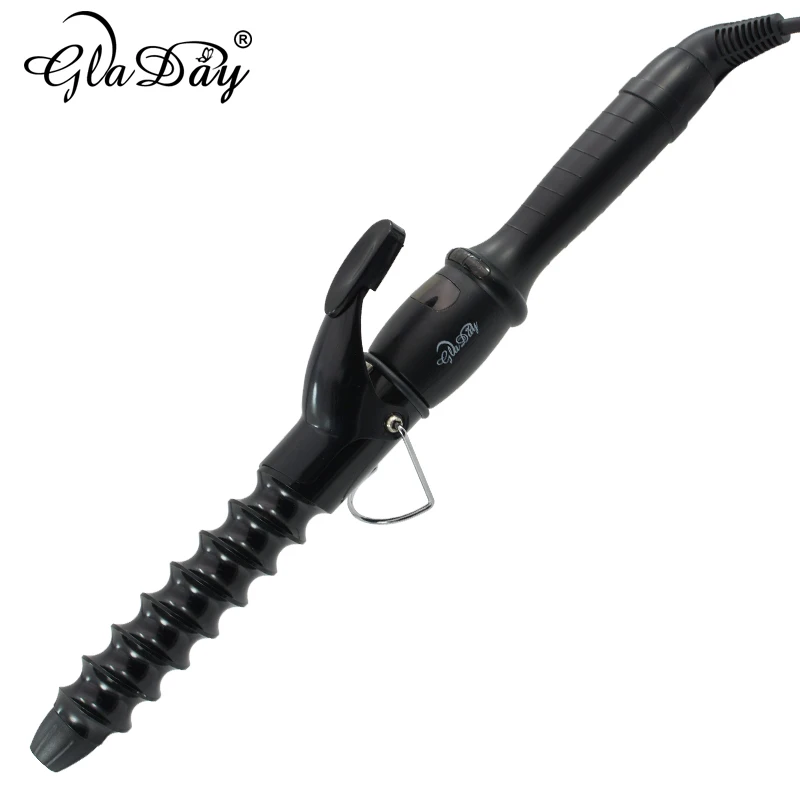 Useful Electric Hair Salon Spiral Ceramic Curling Iron Hair Curler Monofunctional Hair Curler DIY Dry Wet Styling Tools