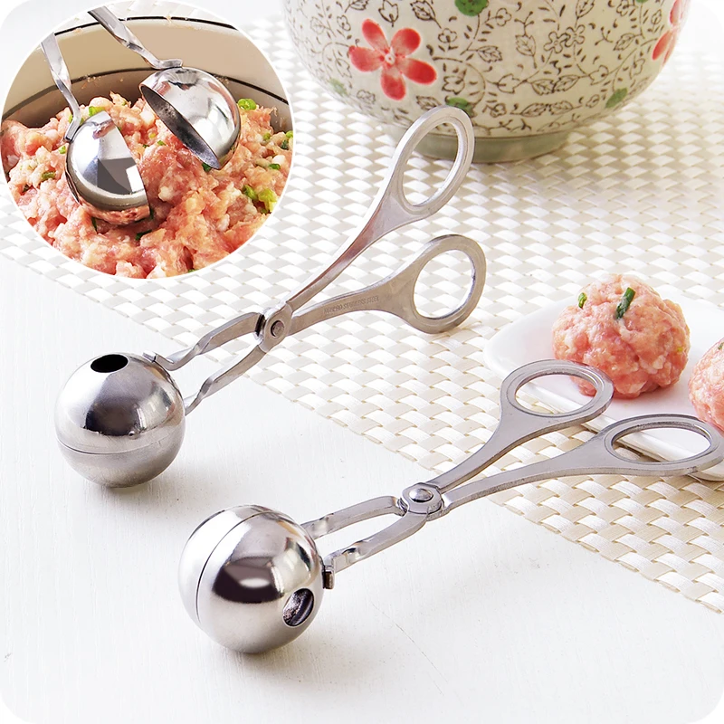 Fantastic Kitchen Meatball Maker Stainless Steel Meat & Poultry Tools DIY Fish Meat Ball Maker Meatball Mold Tools