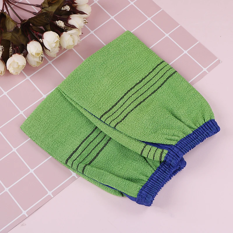 1pc Shower Spa Exfoliator Two-sided Bath Glove Body Cleaning Scrub Mitt Rub Dead Skin Removal