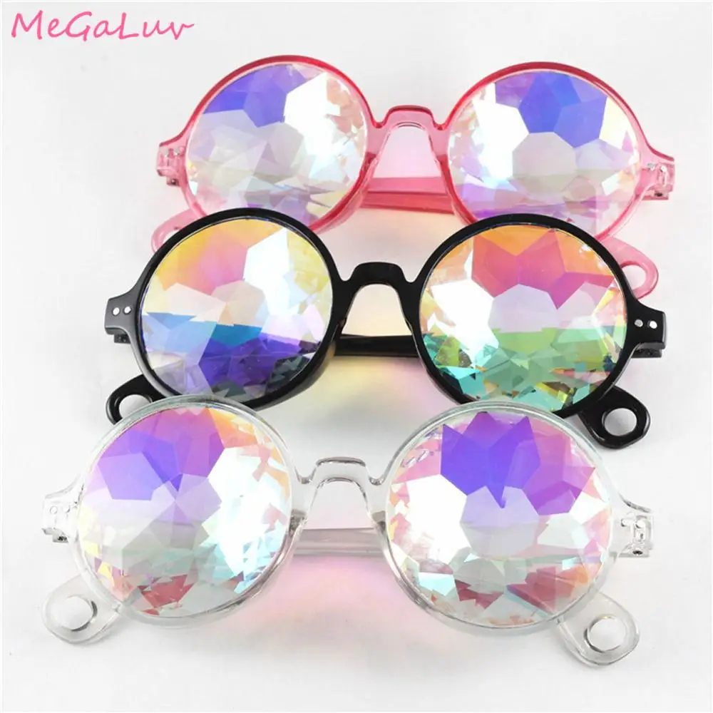 1pc Kaleidoscope Glasses Rainbow Prism Sunglasses for Women Men Festival Glasses Birthday Gift Retro Party Supplies