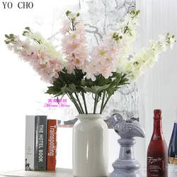 YO CHO High Quality Real Touch Super Nice Artificial Larkspur Hyacinth Snapdragon Flower Silk Flower Hotel Garden Wedding Decor