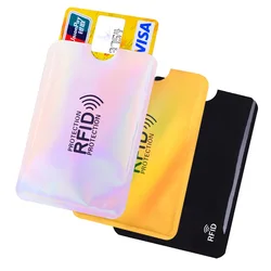 5 PCS Colors RFID Anti-Piracy Bank Card Holder Cases Aluminium Foil Anti Degaus Anti Shieldin Credit ID Card Protective Cover