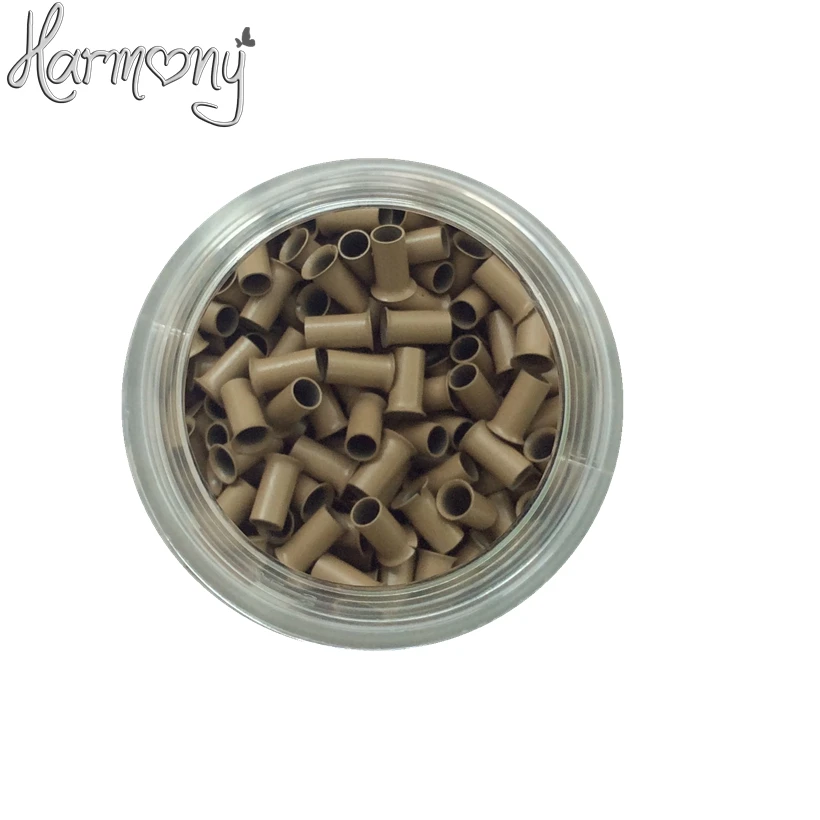 5000pcs 3.0*2.6* 6mm flare Euro Lock copper tubes Micro Rings links beads for stick I tip hair extensions