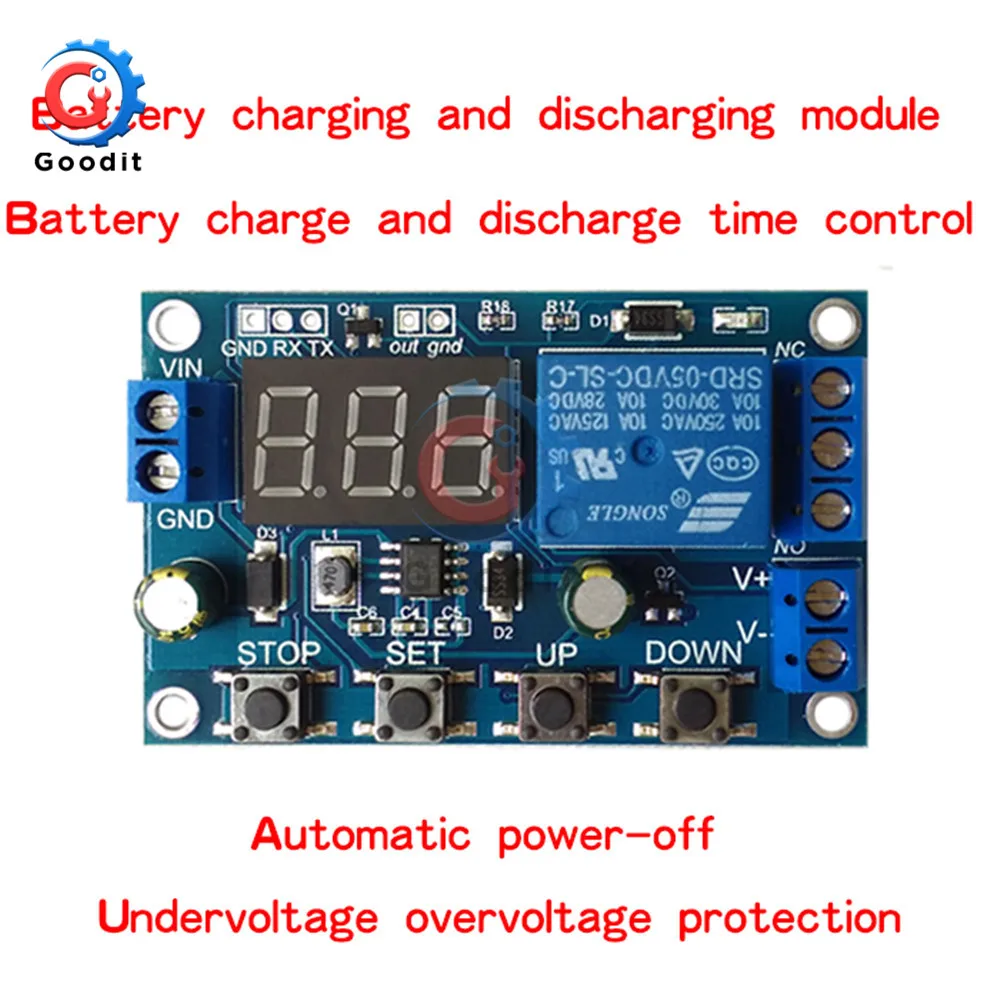 18650 Lithium Battery Charger Board with Over Charge Discharge Protection 6-40V Integrated Circuits Board Module