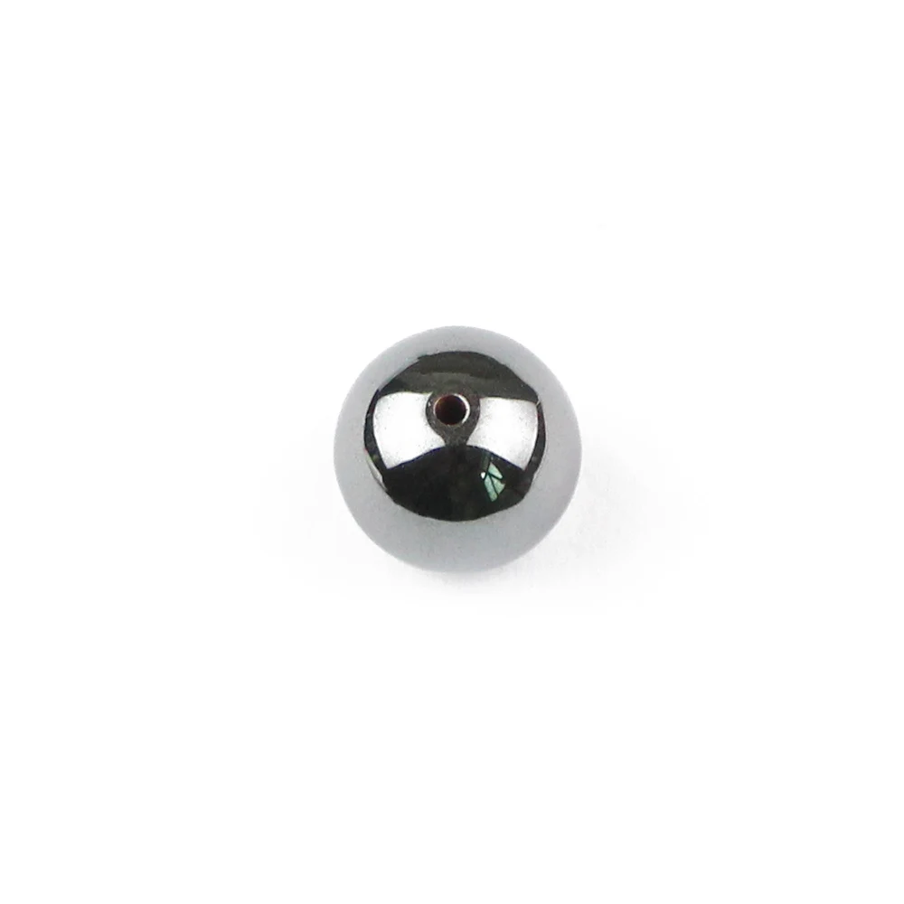 WLYeeS Round Hematite Beads 3 4 6 8 10 12mm Ball Natural Stone Loose Spacer Bead for Women DIY Jewelry Bracelet Making wholesale