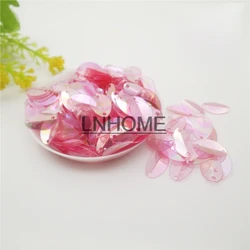 1000pcs 8*13 millimetri Tazza Ovale Piegato Paillettes Gli Occhi del Cavallo a Forma di Per I Mestieri di Paillettes Da Sposa Accessori di Cucito di Colore Rosa AB Trasparente