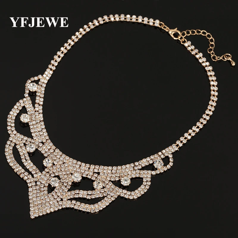 YFJEWE Wedding Star Jewelry Sale New Arrival Vintage Jewelry Rhinestone Chokers Big Necklaces & Pendants for Women Gift N329