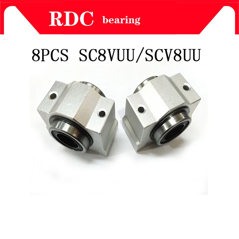 

8mm bearing bushing 8PCS SC8V SC8VUU SCV8UU High quality linear bearing block for 8mm linear shaft units CNC router