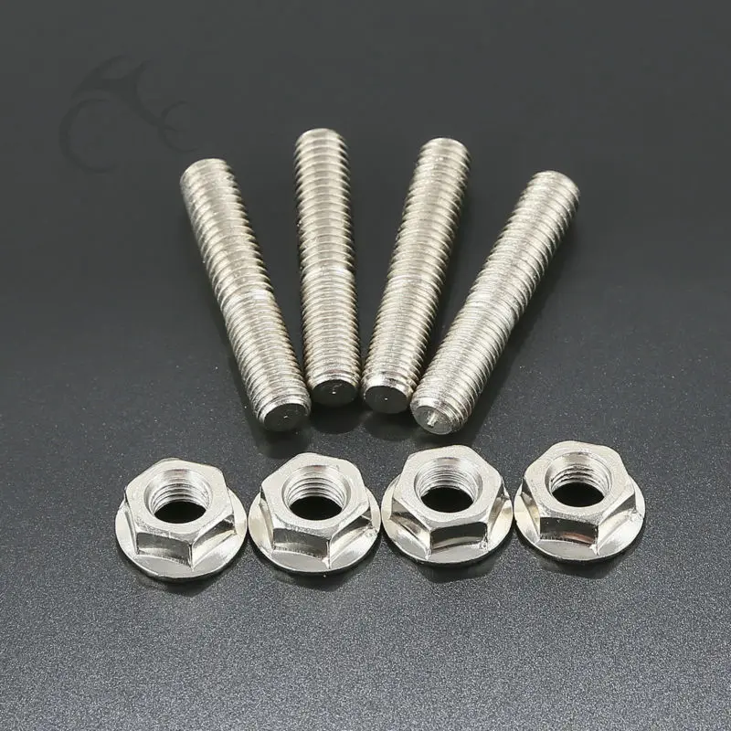 Exhaust Port Studs Nut Fit For Harley Touring Electra Road Street Glide Sportster 1200 883 Dyna Bob Low Rider
