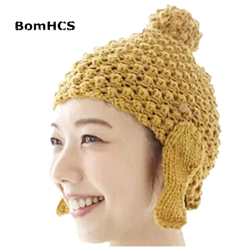 BomHCS New Design Lord Buddha Caps Hand Knitted Funny Personality Warm Hat Beanie