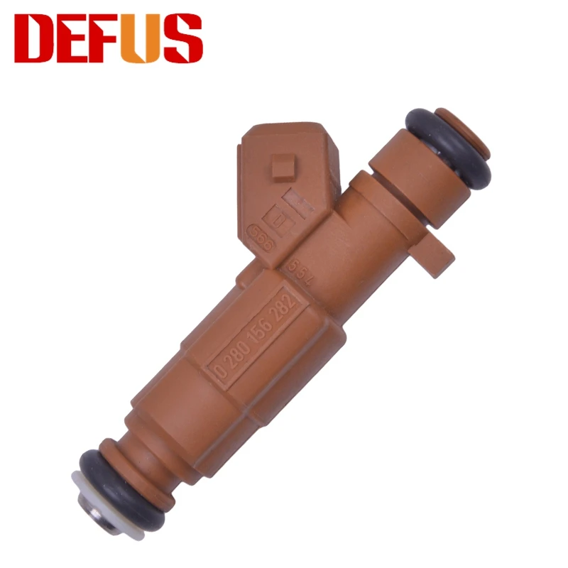 DEFUS 6X 0280156282 Fuel Injector Bico For Chevrolet Chery Tiggo A5 Nozzle Injection High Performance Fuel 0 280 156 282 4 Holes