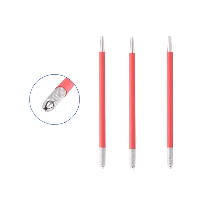 

Мини-красная ручка для татуировки, гибкая или круглая туманная ручка для микроблейдинга, ручная ручка для перманентного макияжа, ручка для микроблейдинга бровей, инструмент