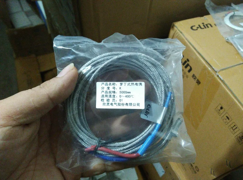 Brand new original authentic C-Lin WRNT-02 (K type) line length 5 meters nail type thermocouple