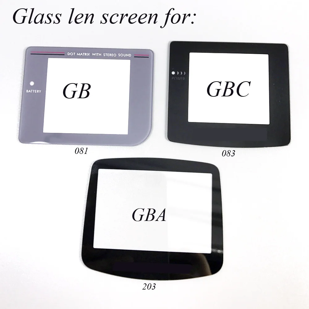 Lentilles en plastique et verre, 12 modèles, 50 pièces, pour GBC GBA GBP GBL GBA SP, écran pour Gameboy Color Advance Pocket Lens, protection