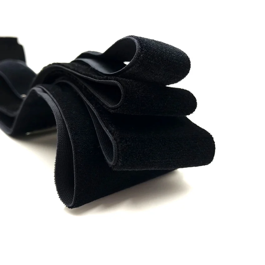 2Yard 20mm 30mm 38mm 50mm Black Stretch Elastic Velvet Ribbon Single Face Velour Webbing for Headband Apparel Sewing Accessories