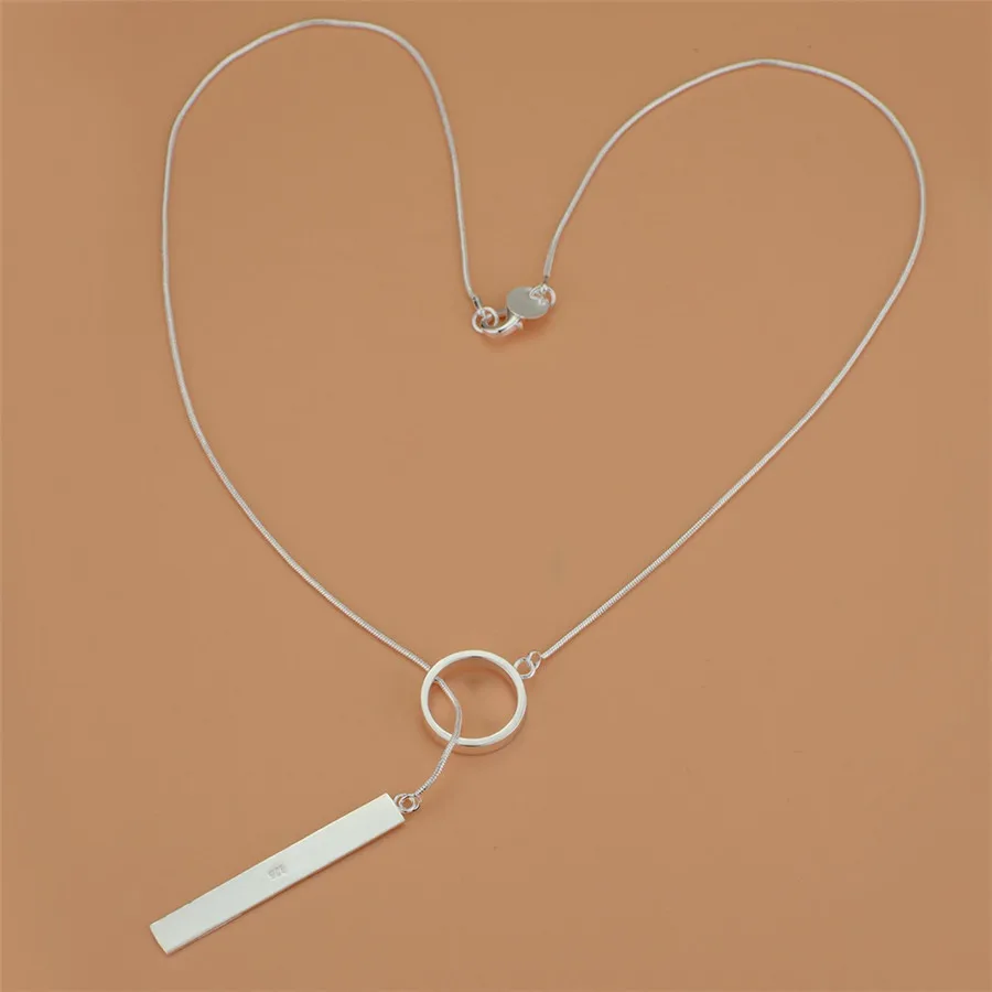 925wholesale high quality silver Color Plated jewelry fashion charm women classic personality necklace lady girl wedding LN020