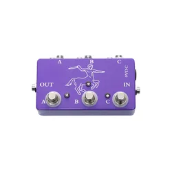 Hand Made Purple Color Looper Pedal Switch ABC Box 3 Looper Pedal Guitar Accessories