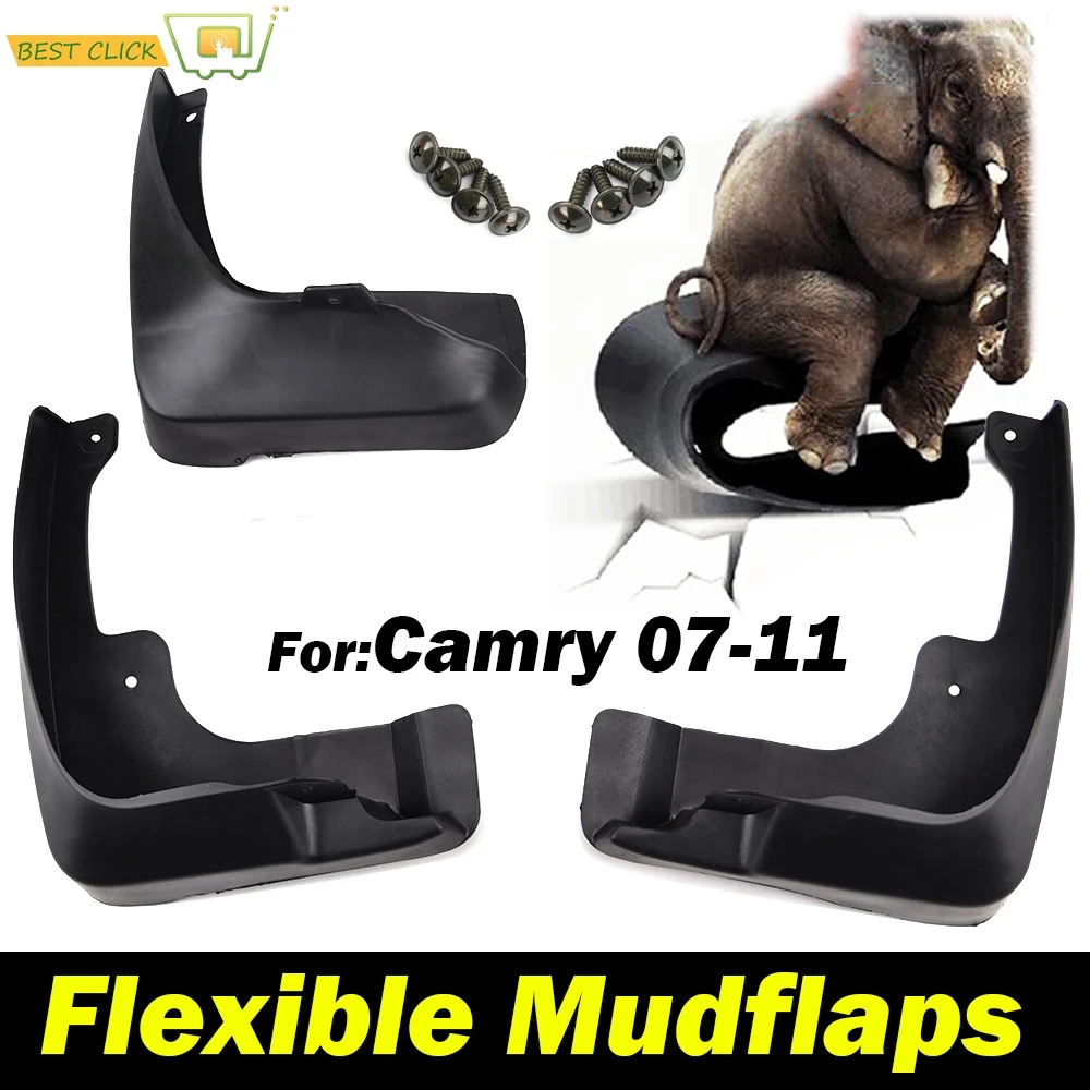 4Pcs Flexible Mudguards For Toyota Camry Altis Aurion XV40 2007 2008 2009 2010 2011 Mud Flaps Mudflaps Splash Guards Mud Flap