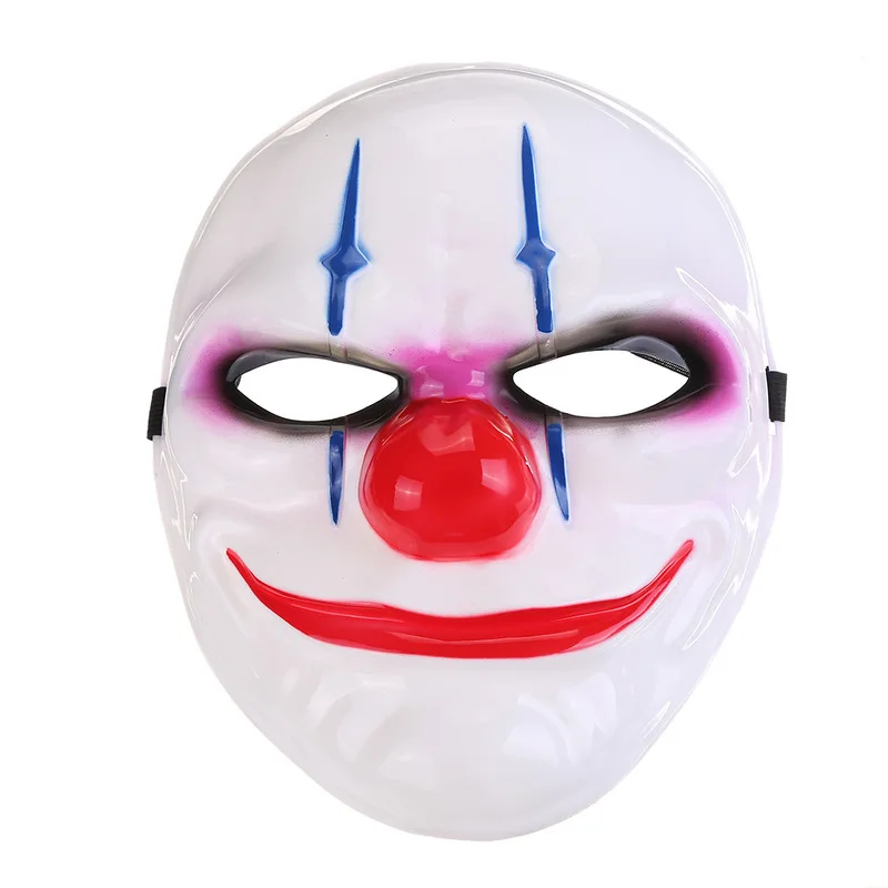 5pcs/lot Halloween Horror Mask Payday 2 Mask Newest Topic Game Series Plastic Old Head Clown Flag Red Head Masquerade Supplies