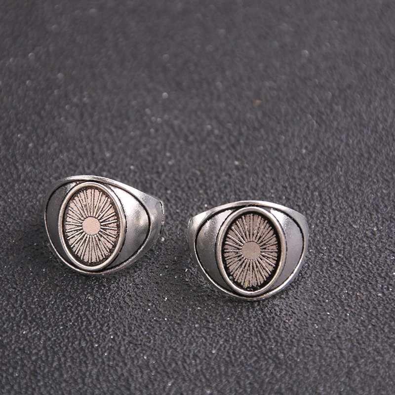 2pcs Fashion Two Color Vintage Metal Alloy Ring Bases Blanks 14*10mm Antique Bronze Cabochon Ring