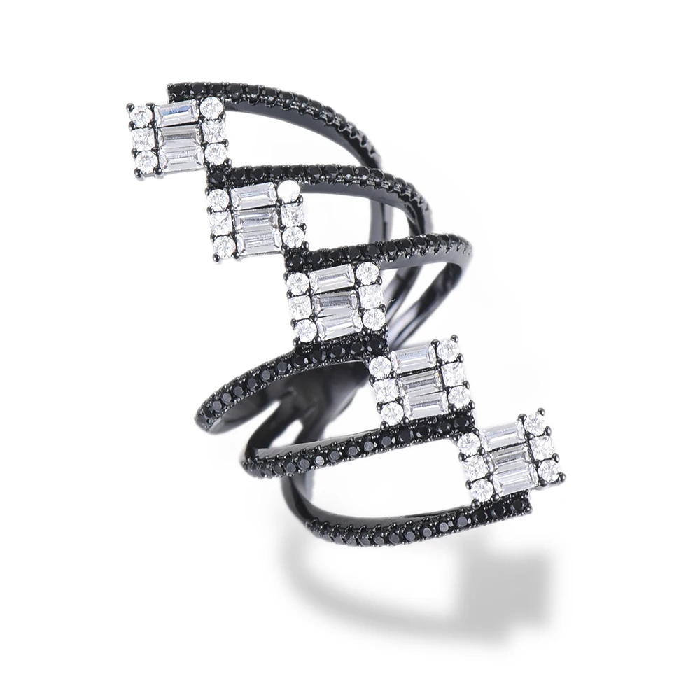 GODKI di Lusso Cubic Zirconia Anelli di Cerimonia Nuziale per Le Donne di Fidanzamento Sposa di Cerimonia Nuziale Dei Monili DELLA CZ Femmale