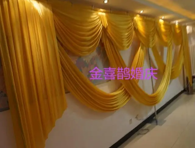 Luxury and elegant 6 meter long wedding swags for wedding backdrop drapery event party decoration