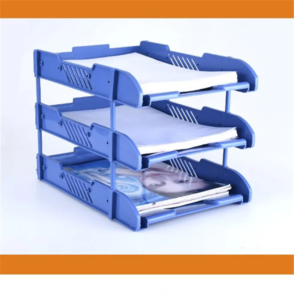 

3 Layers Document File Tray Holders Desk Set Book Holder Bookend Organizer A4 Office School Supplies Desk Accessories