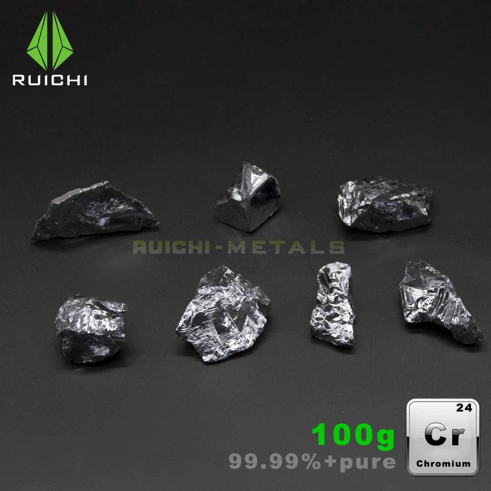 Chromium metal pieces 99,99% element 24 sample Cr 100 grams free shipping