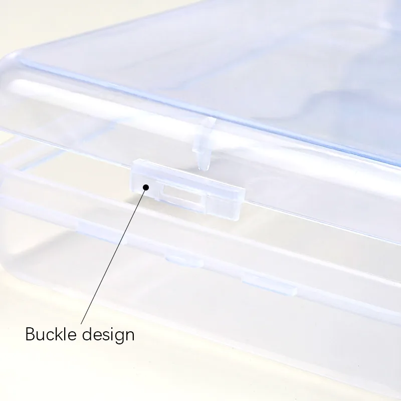 Caja de almacenamiento de plástico, herramienta de extensión de pestañas, caja cuadrada transparente con cubierta, soporte multiusos para pinzas de pegamento, organizador de maquillaje