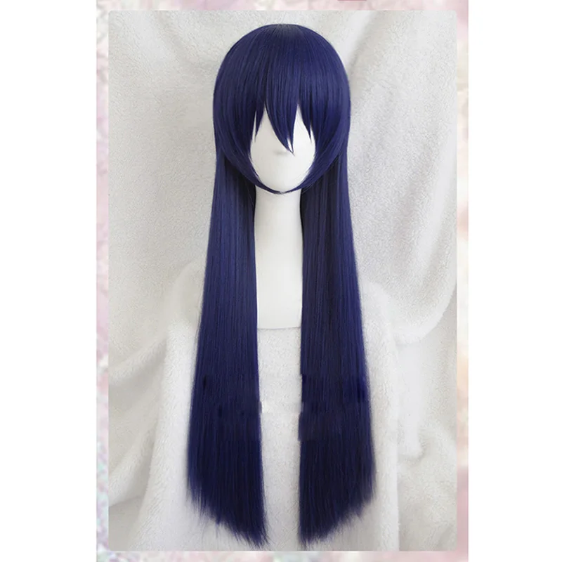 Novo amor ao vivo sonoda umi longo cosplay perucas cor roxa azul resistente ao calor do cabelo sintético perucas peruca cosplay + cabelo