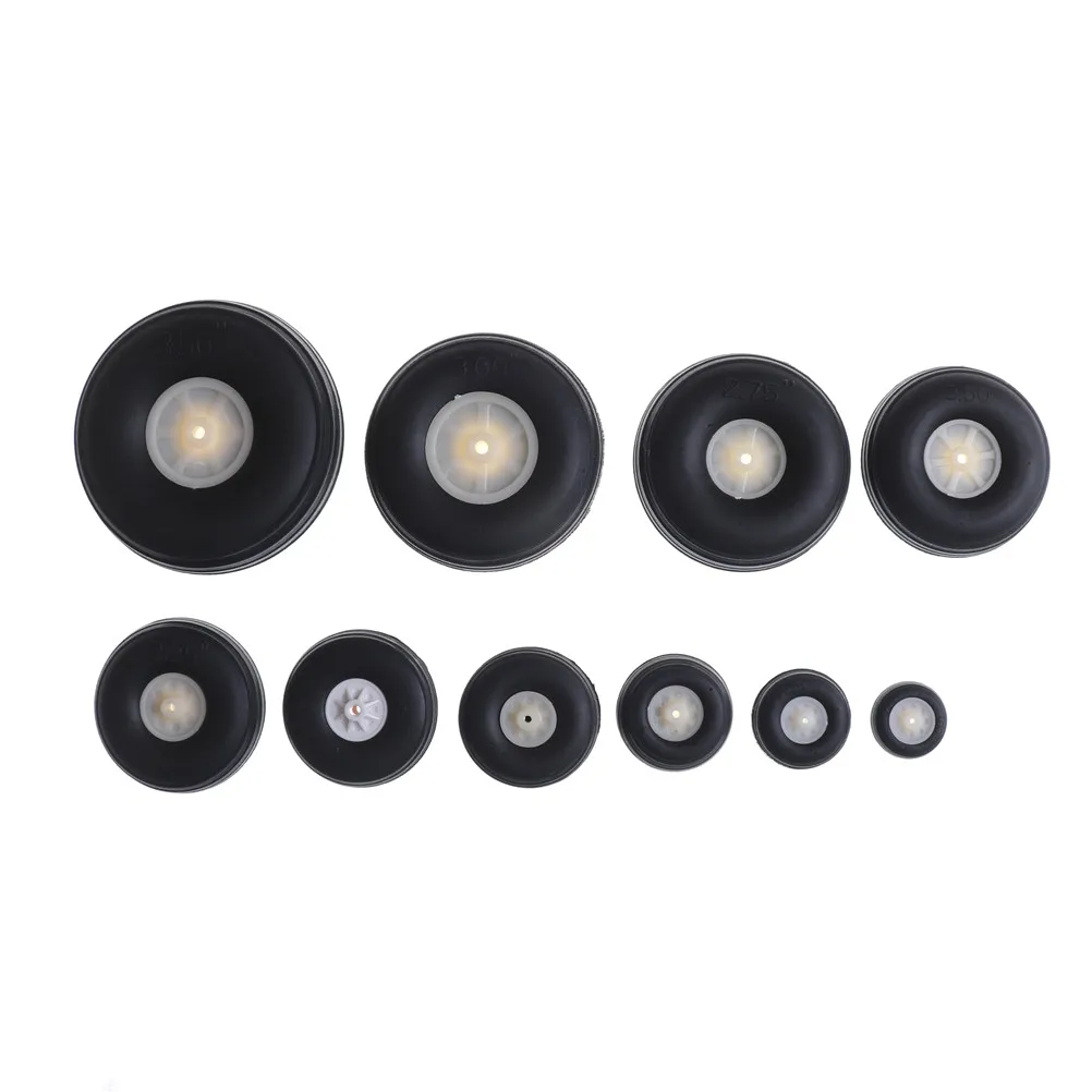 2pcs for RC Airplane Replacement Parts PU Plastic Hub Tail Wheel Rubber Black,white 1\\\