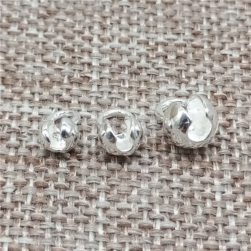 10 Pieces of 925 Sterling Silver Crimp Cover Bead with Close Jump Ring 2.5mm 3mm 4mm 5mm 6mm