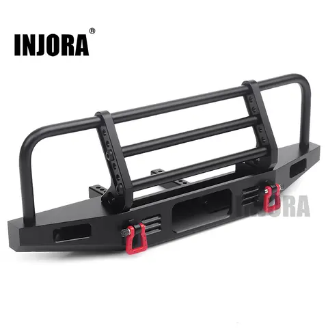 INJORA 조정 가능한 금속 앞 범퍼 1/10 RC 크롤러 TRX4 Defender Axial SCX10 SCX10 II 90046 90047