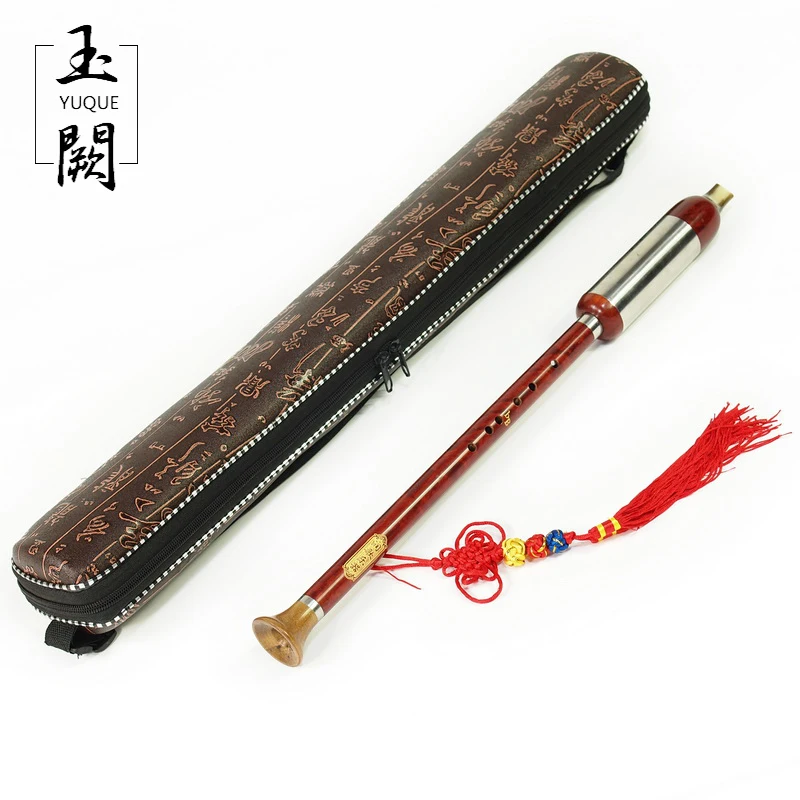 

Chinese Traditional High Quality Detachable Single-pipe Vertical-blown Flute Mahogany Bawu Key of F, G