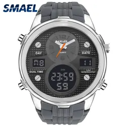 SMAEL Fashion Casual orologi da polso al quarzo orologio elettronico digitale LED sveglie automatiche 1273 orologi sportivi da uomo impermeabili