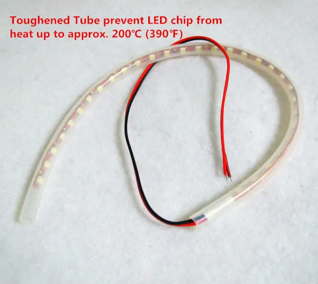 Exhaust Tail Pipe Red Heated LED Light Strip Modification Firing for Motorcycle