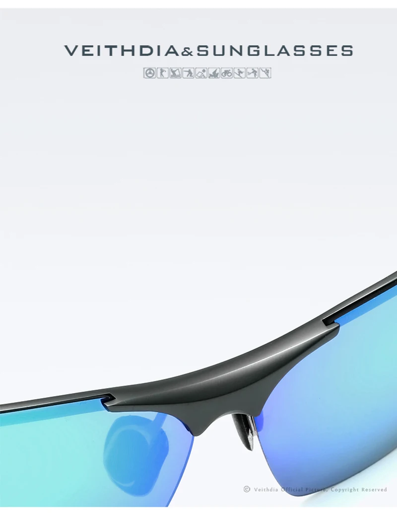 VEITHDIA Polarisierte männer Sonnenbrille UV400 Objektiv Sport Radfahren Outdoor Brillen Männlichen Spiegel Gläser Zubehör Für Frauen 6562 – Detail 6